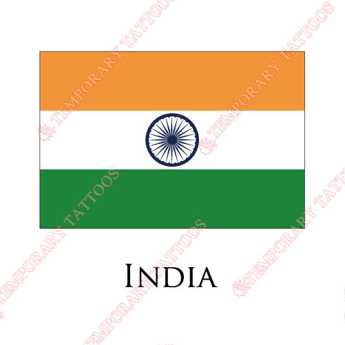 India flag Customize Temporary Tattoos Stickers NO.1894